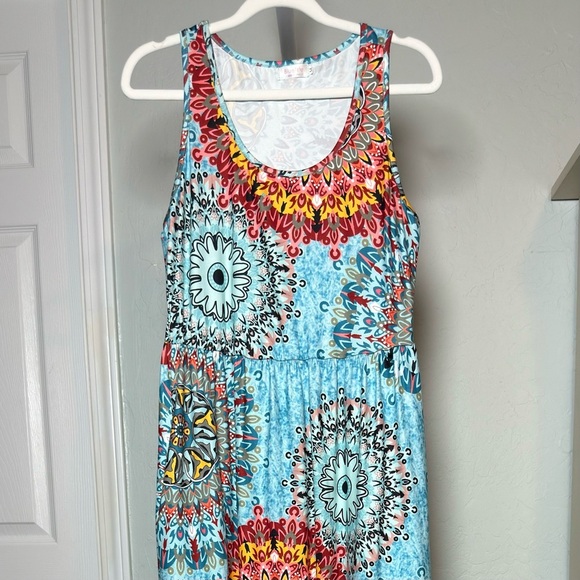 Colorful Mandala Maxi Dress Size Medium - Picture 2 of 8